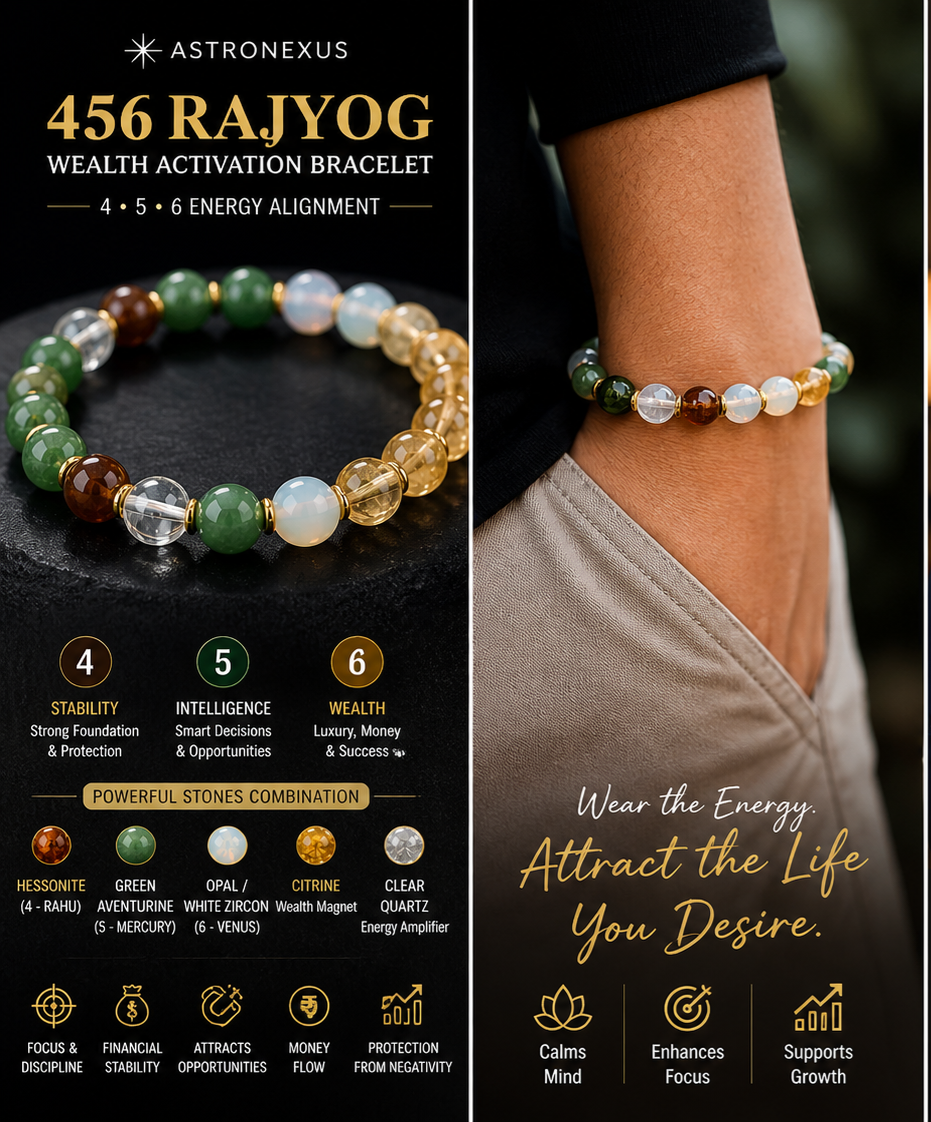 456 Rajyog Wealth Activation Bracelet – Money, Success & Luxury