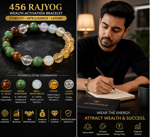 456 Rajyog Wealth Activation Bracelet – Money, Success & Luxury